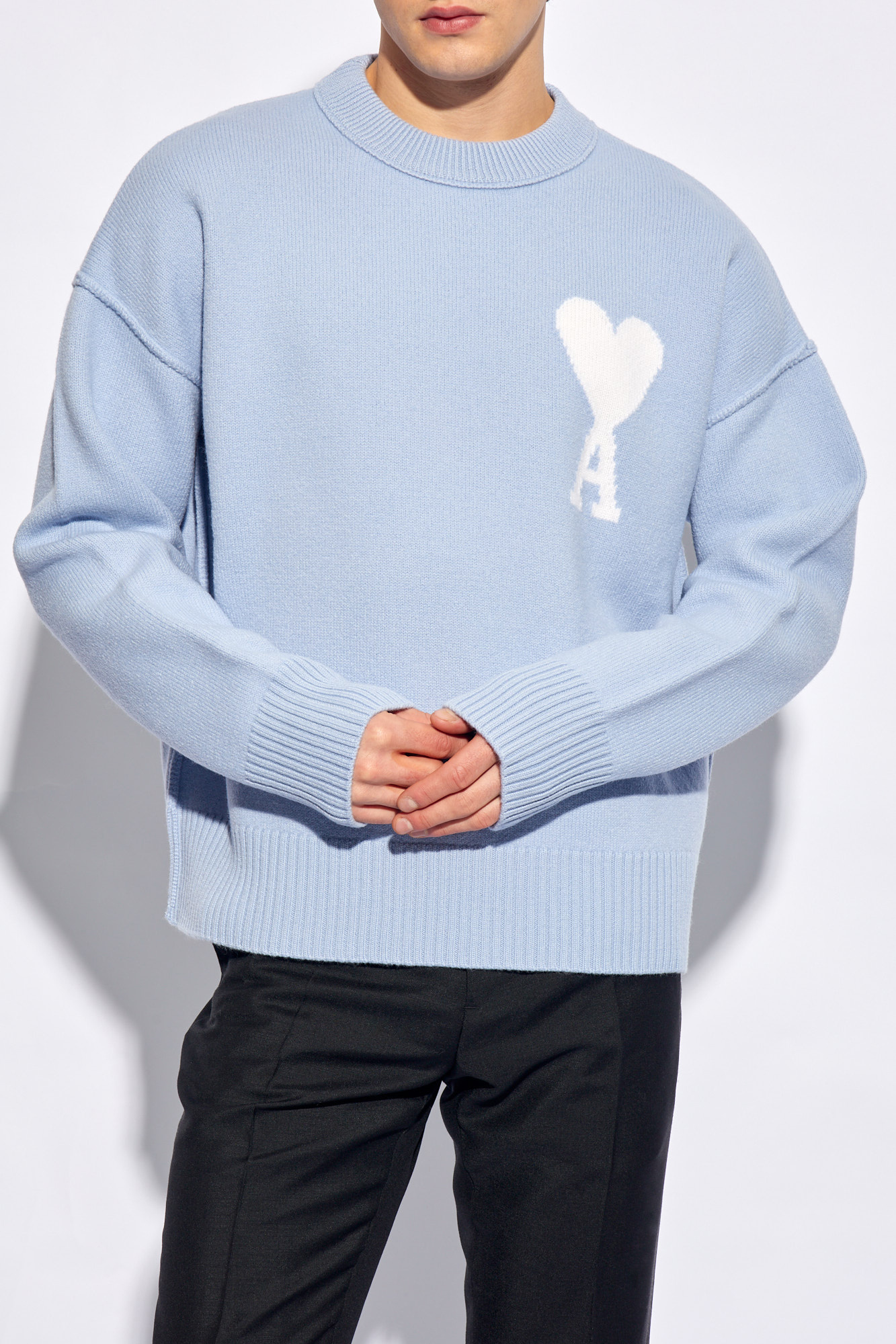 Blue Wool sweater Ami Alexandre Mattiussi - Levi's logo